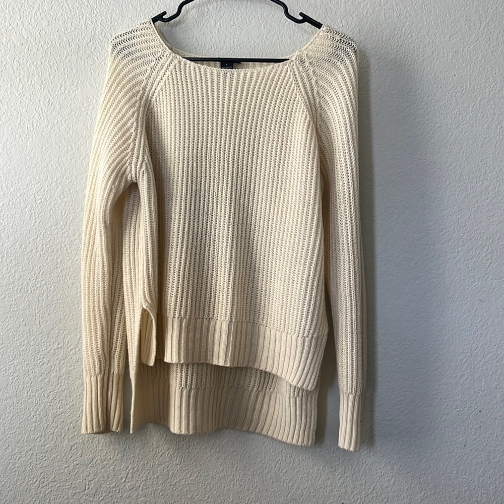 Cream colored knitted sweater